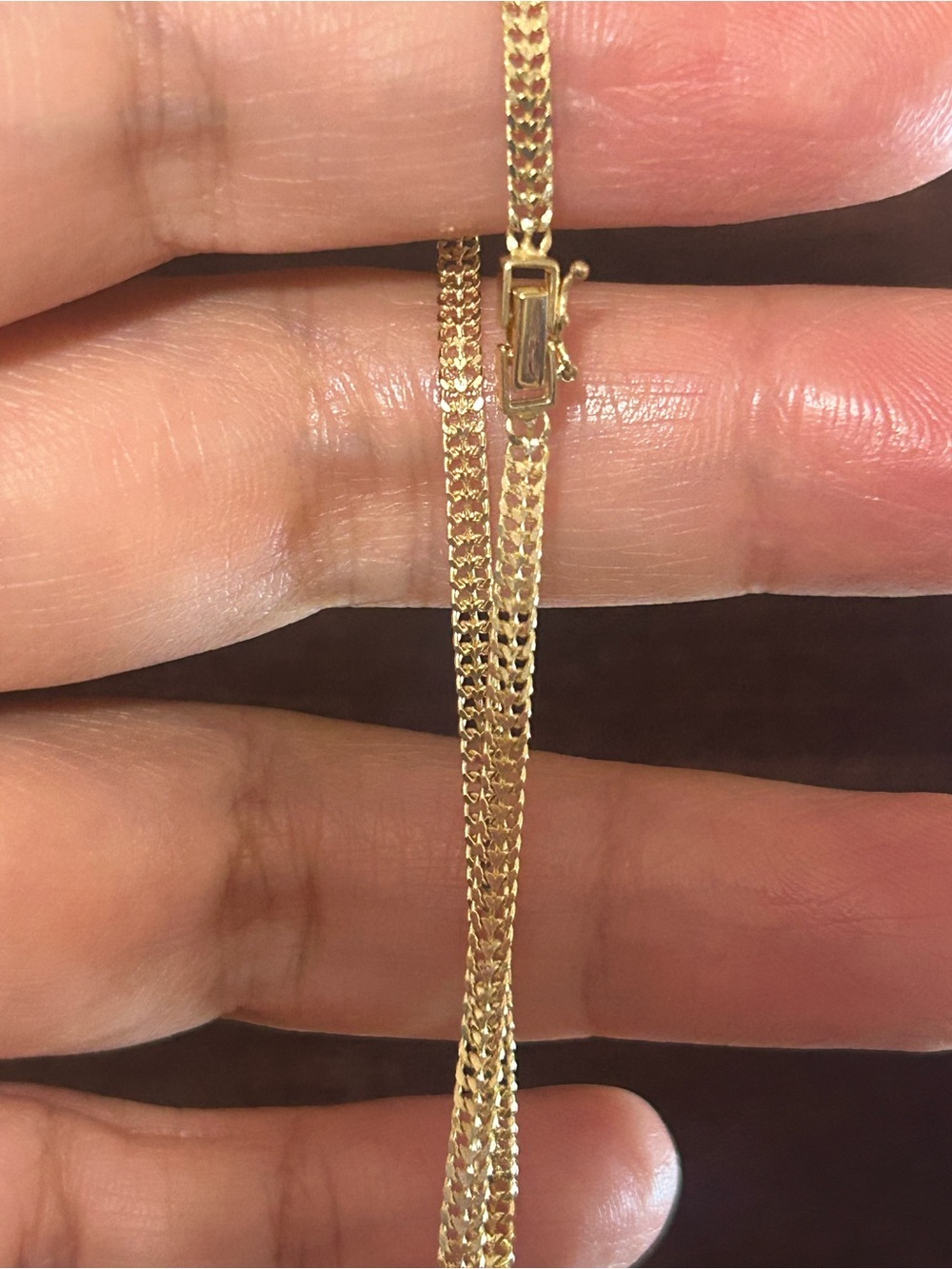 18K Gold Lightweight Chain Bracelet – 7.5”